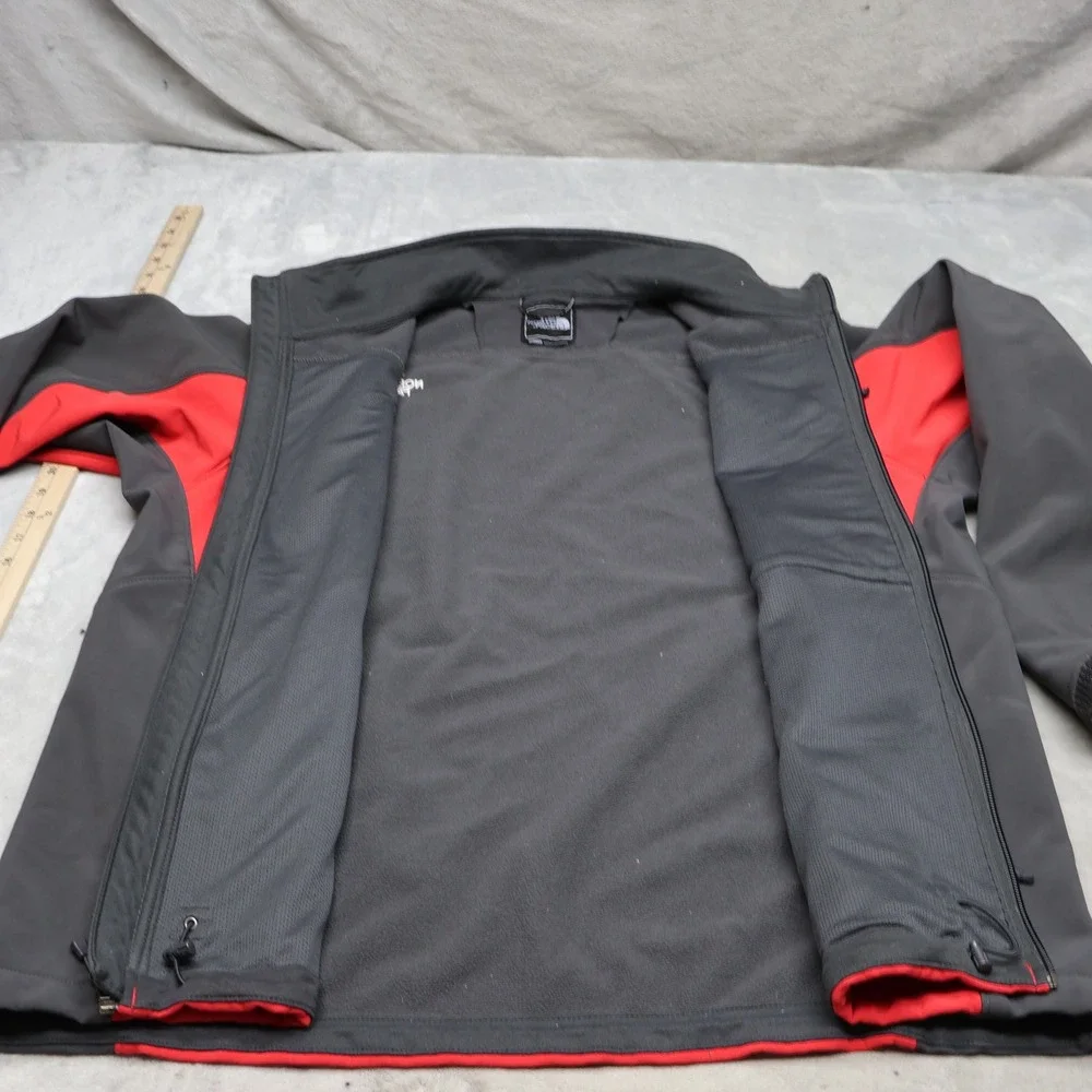North Face Jacket Mens XL Red Apex Bionic Full Zip Softshell Wind Rain Outdoor